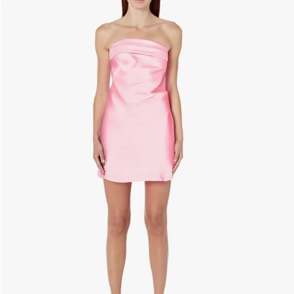 Pink Strapless Mini Dress - Picture 1 of 2